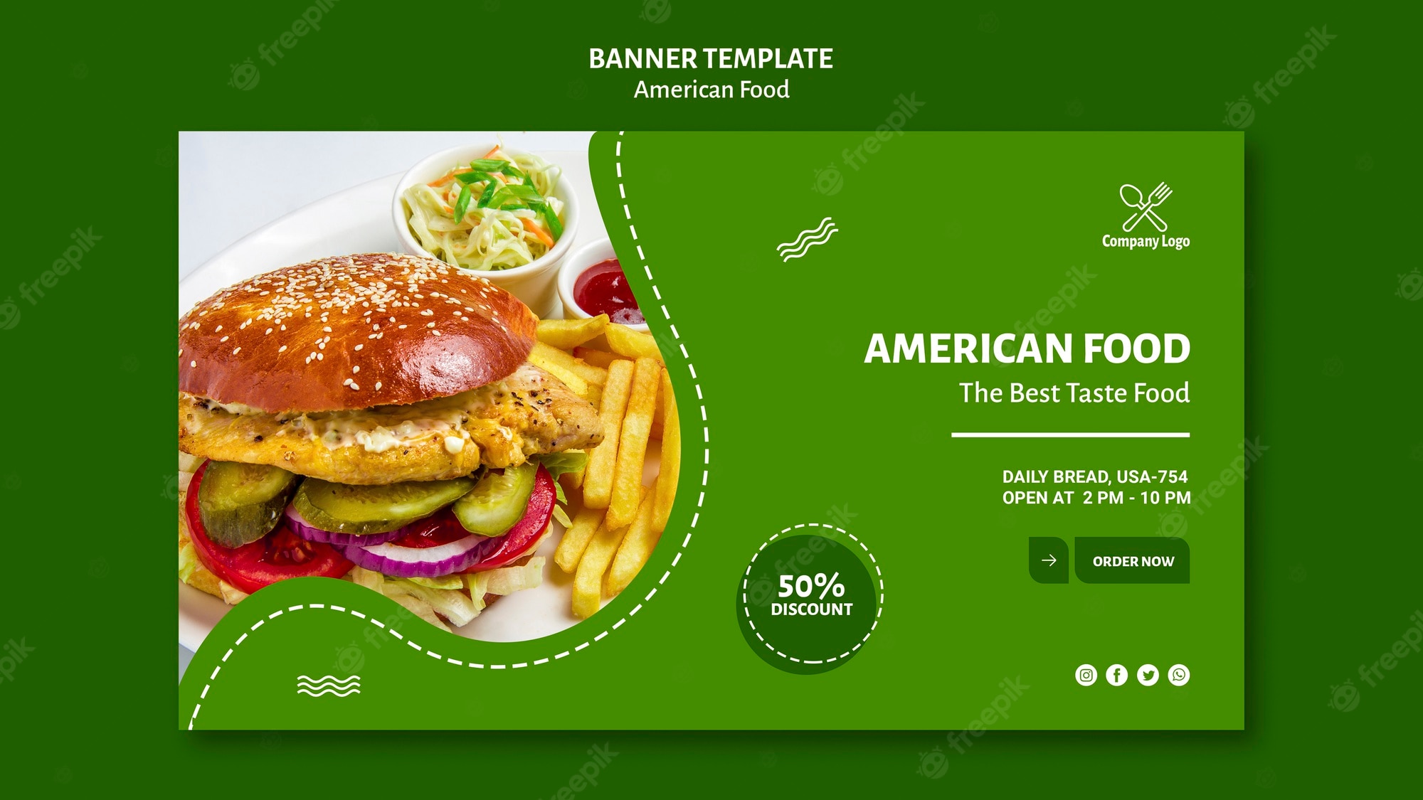 Detail Food Banner Design Template Free Nomer 5