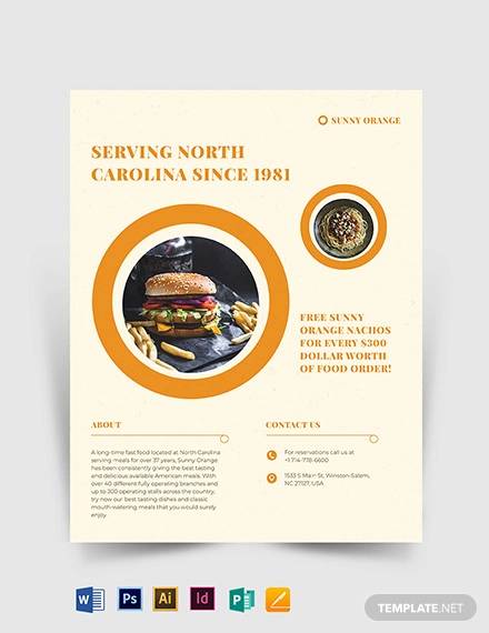 Detail Food Brochure Template Word Nomer 19