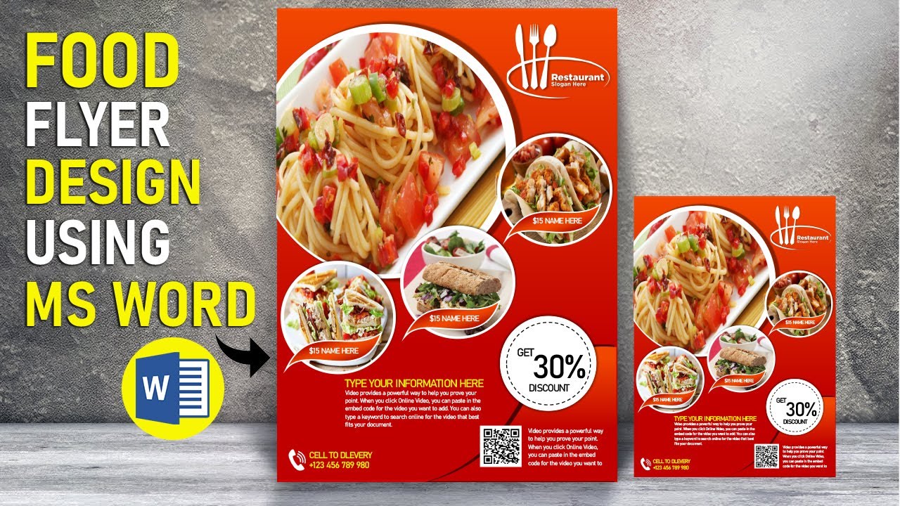 Detail Food Brochure Template Word Nomer 24