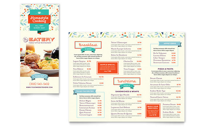 Detail Food Brochure Template Word Nomer 27