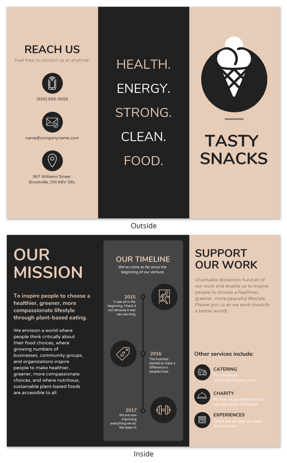 Detail Food Brochure Template Word Nomer 4