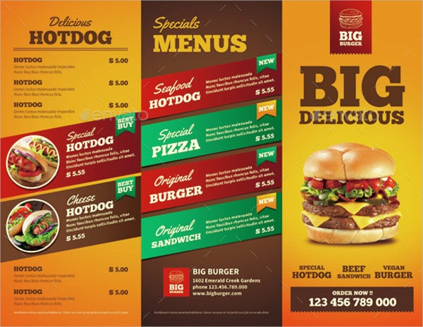 Detail Food Brochure Template Word Nomer 31