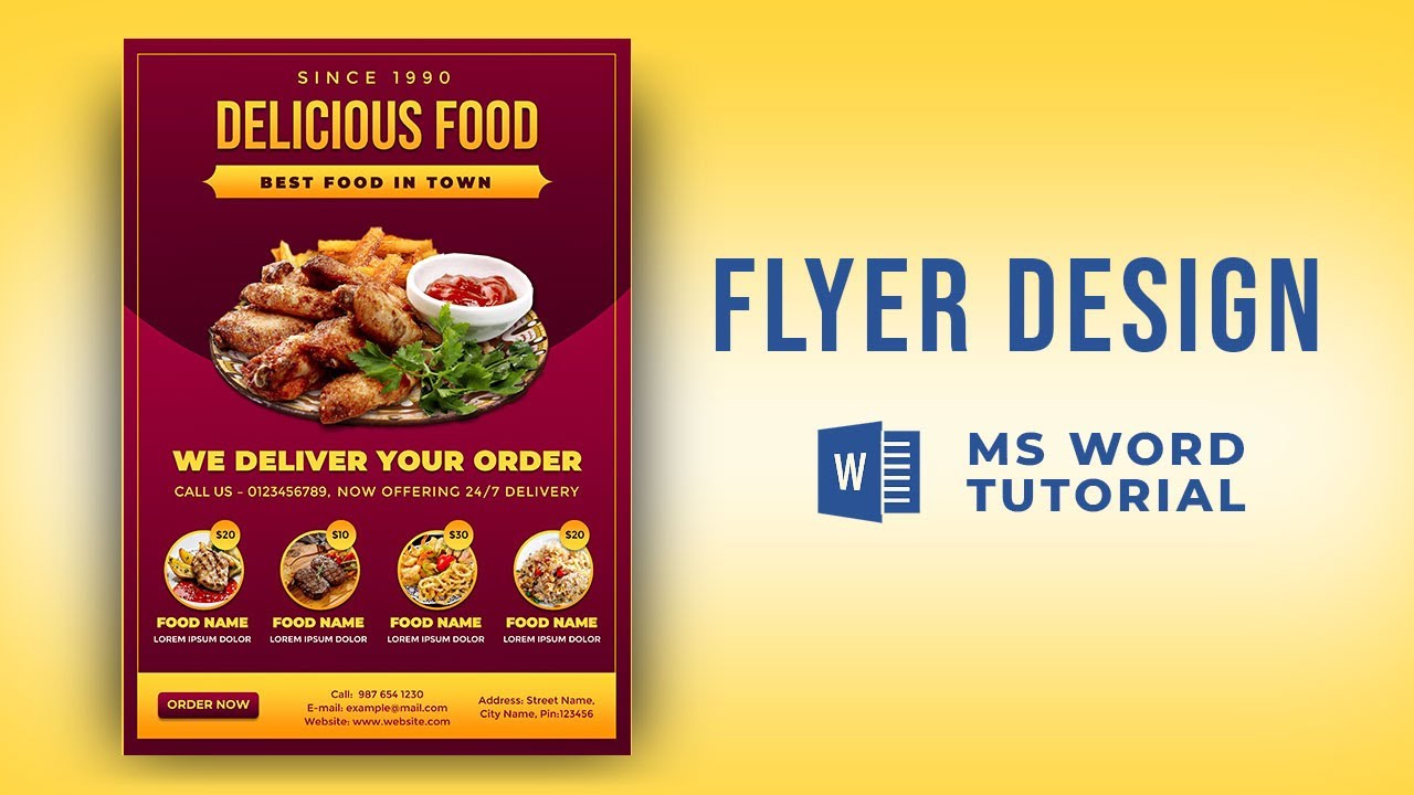 Detail Food Brochure Template Word Nomer 42