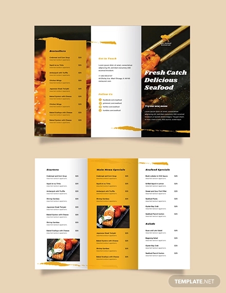 Detail Food Brochure Template Word Nomer 48