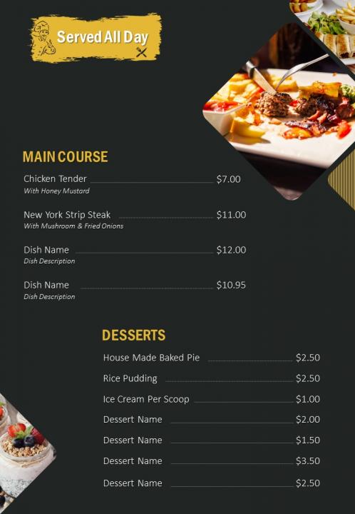 Detail Food Brochure Template Word Nomer 55