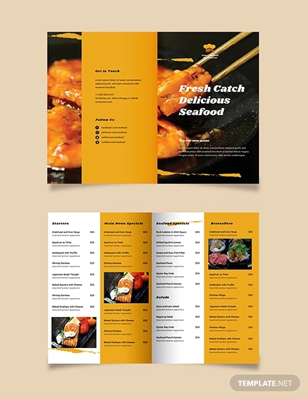 Detail Food Brochure Template Word Nomer 8