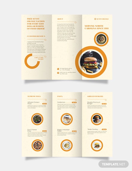 Detail Food Brochure Template Word Nomer 9