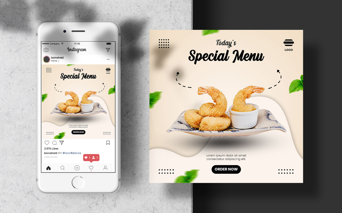 Detail Food Instagram Feed Template Nomer 16