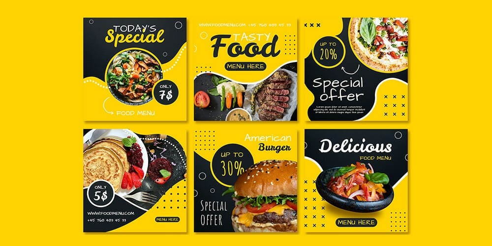 Detail Food Instagram Feed Template Nomer 25
