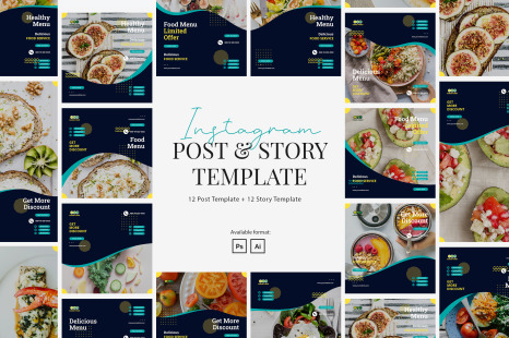 Detail Food Instagram Feed Template Nomer 37