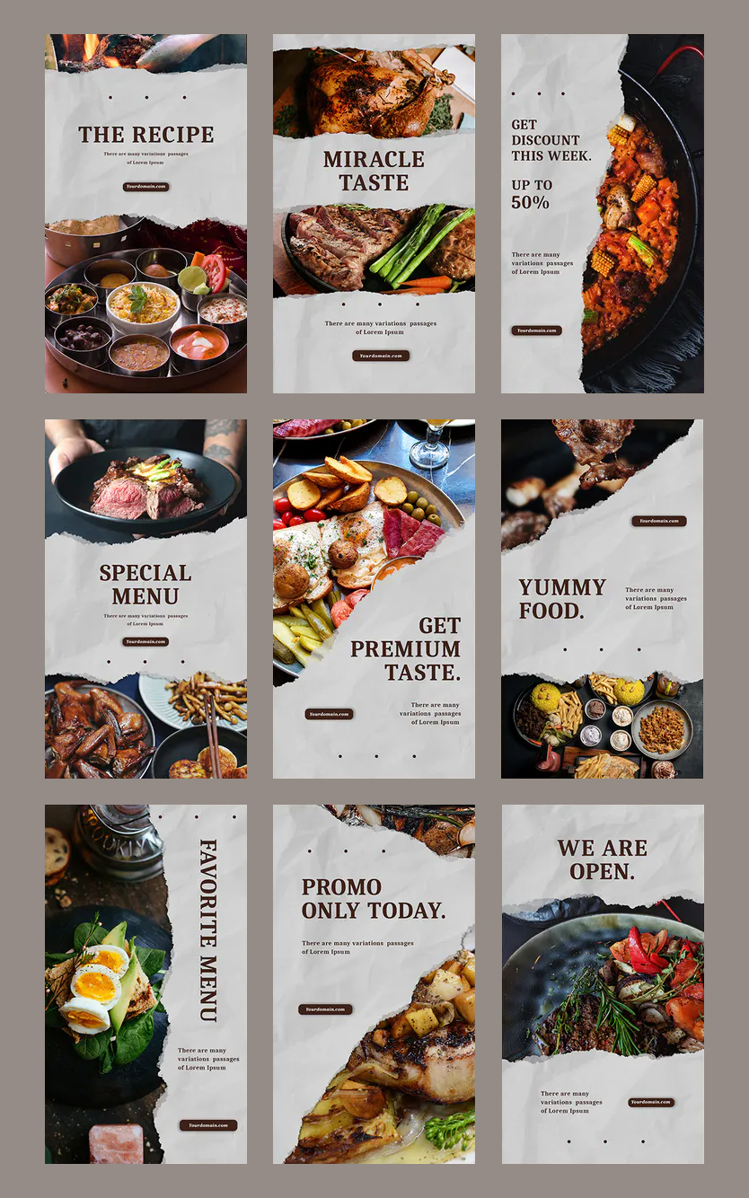Detail Food Instagram Feed Template Nomer 53