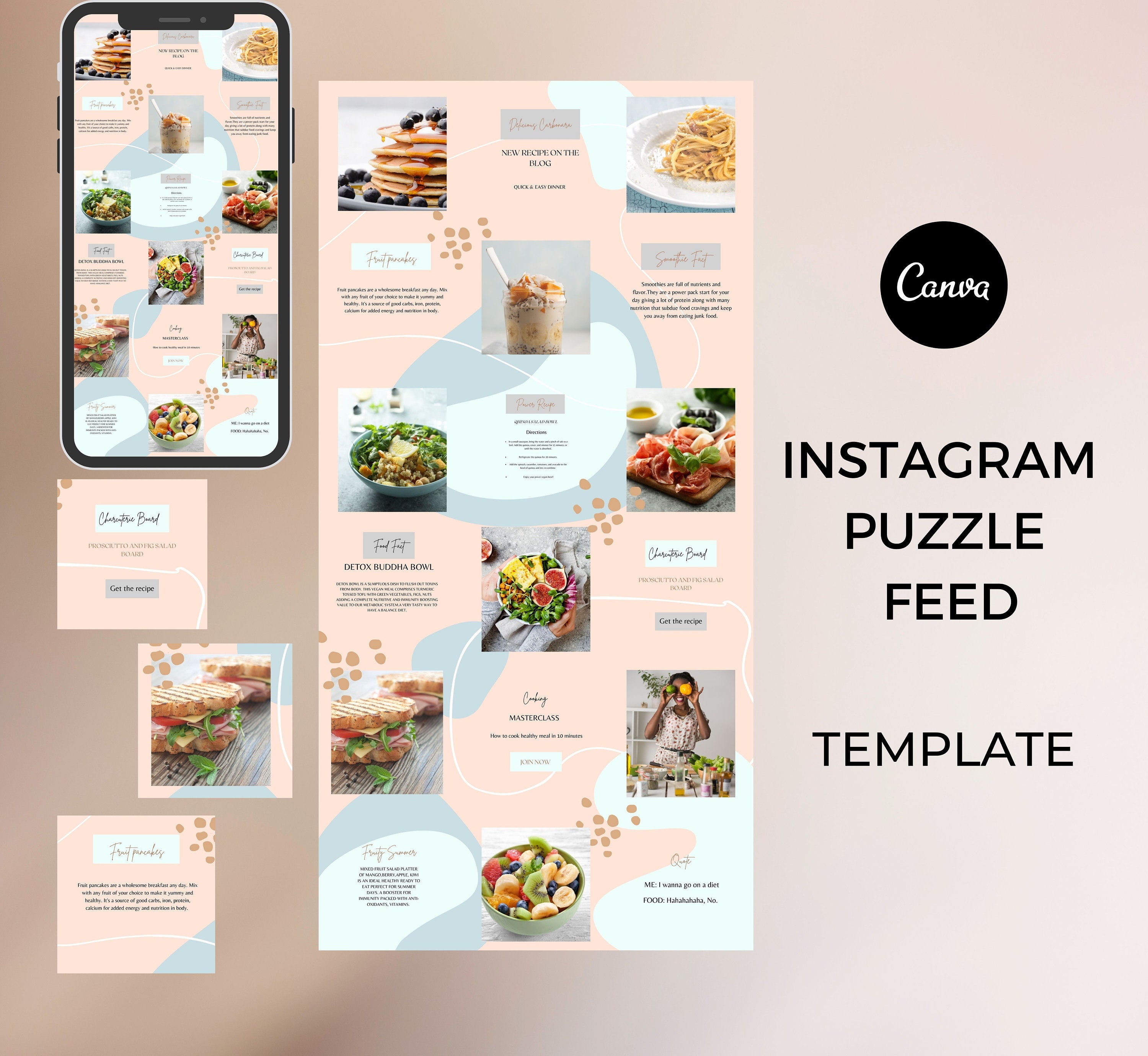 Detail Food Instagram Feed Template Nomer 10