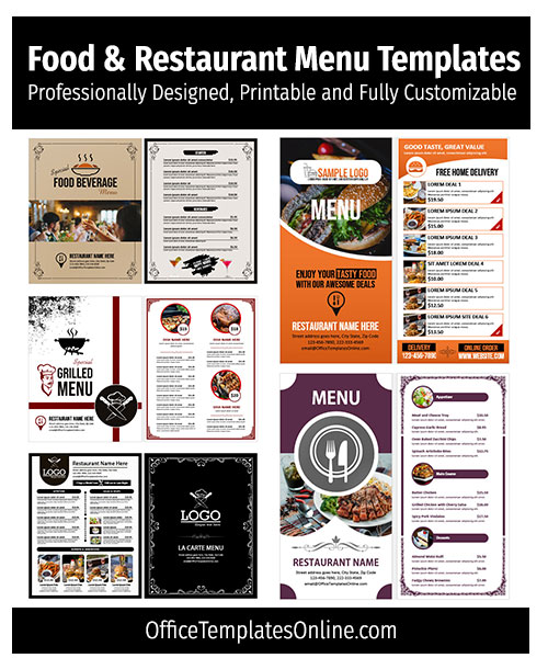 Detail Food Menu Template Microsoft Word Nomer 2