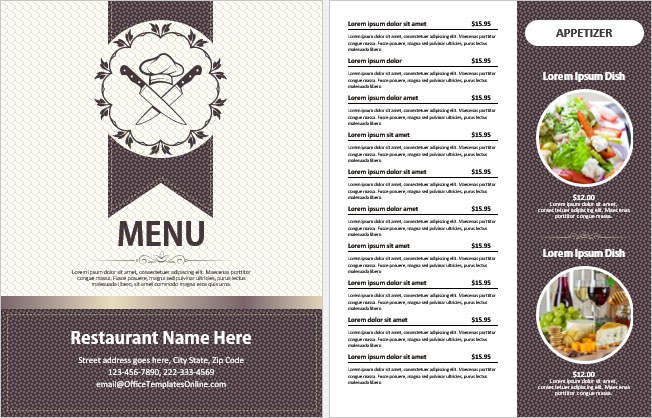 Detail Food Menu Template Microsoft Word Nomer 45