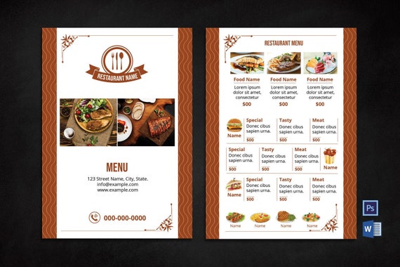 Detail Food Menu Template Microsoft Word Nomer 49