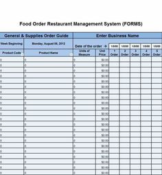 Detail Food Order List Template Nomer 22