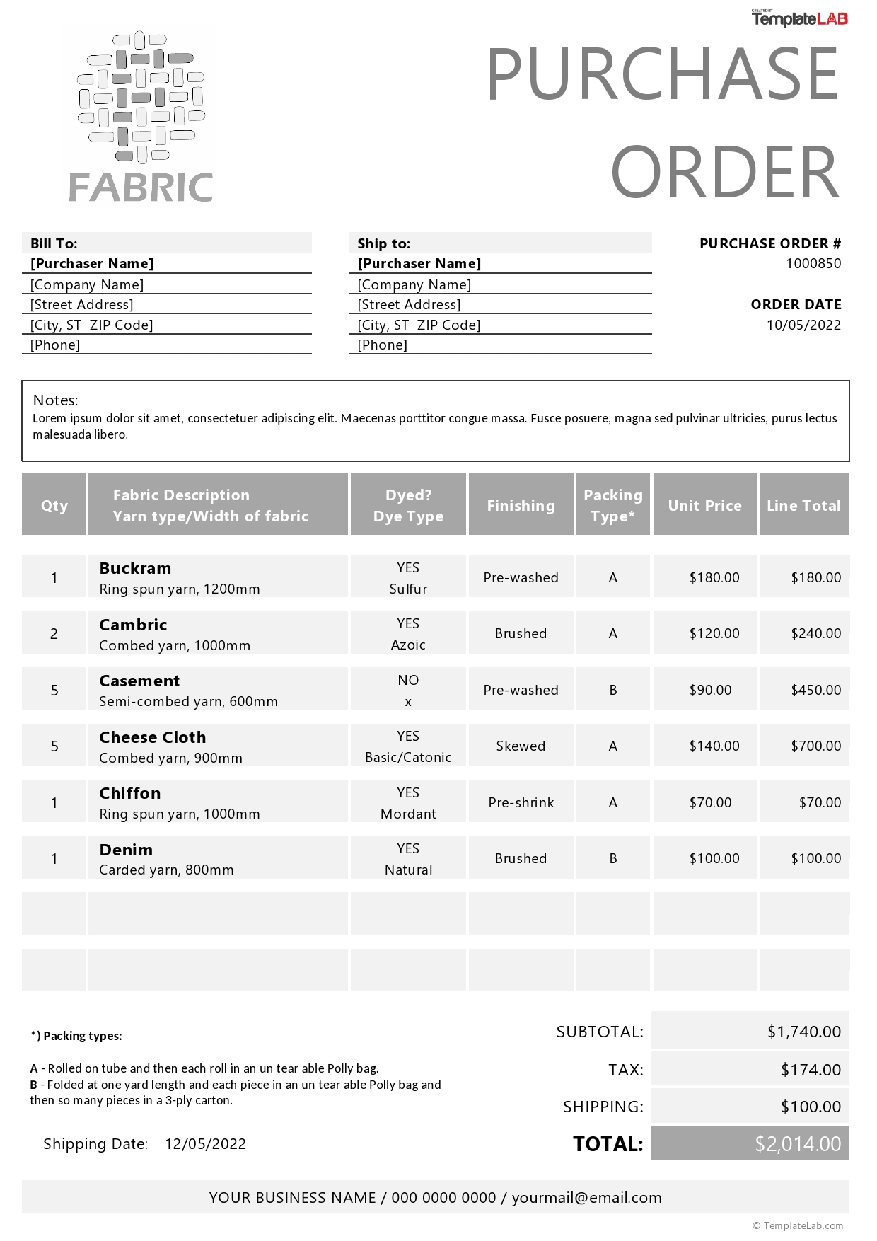 Detail Food Order List Template Nomer 23