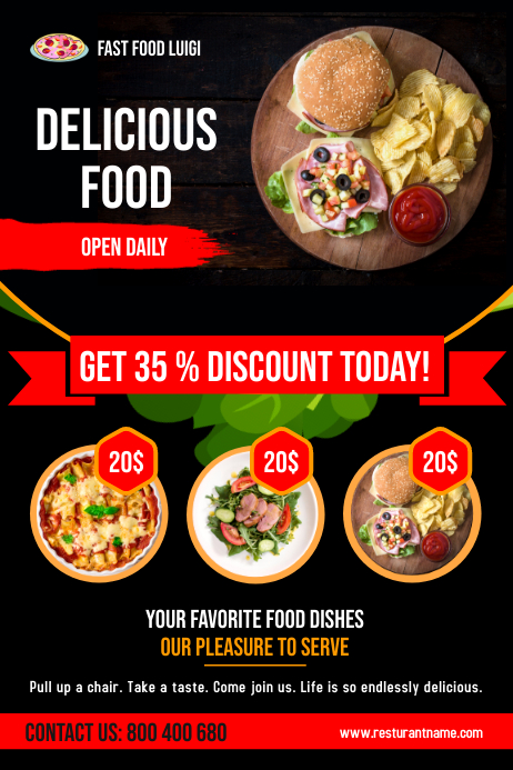 Detail Food Poster Template Nomer 26