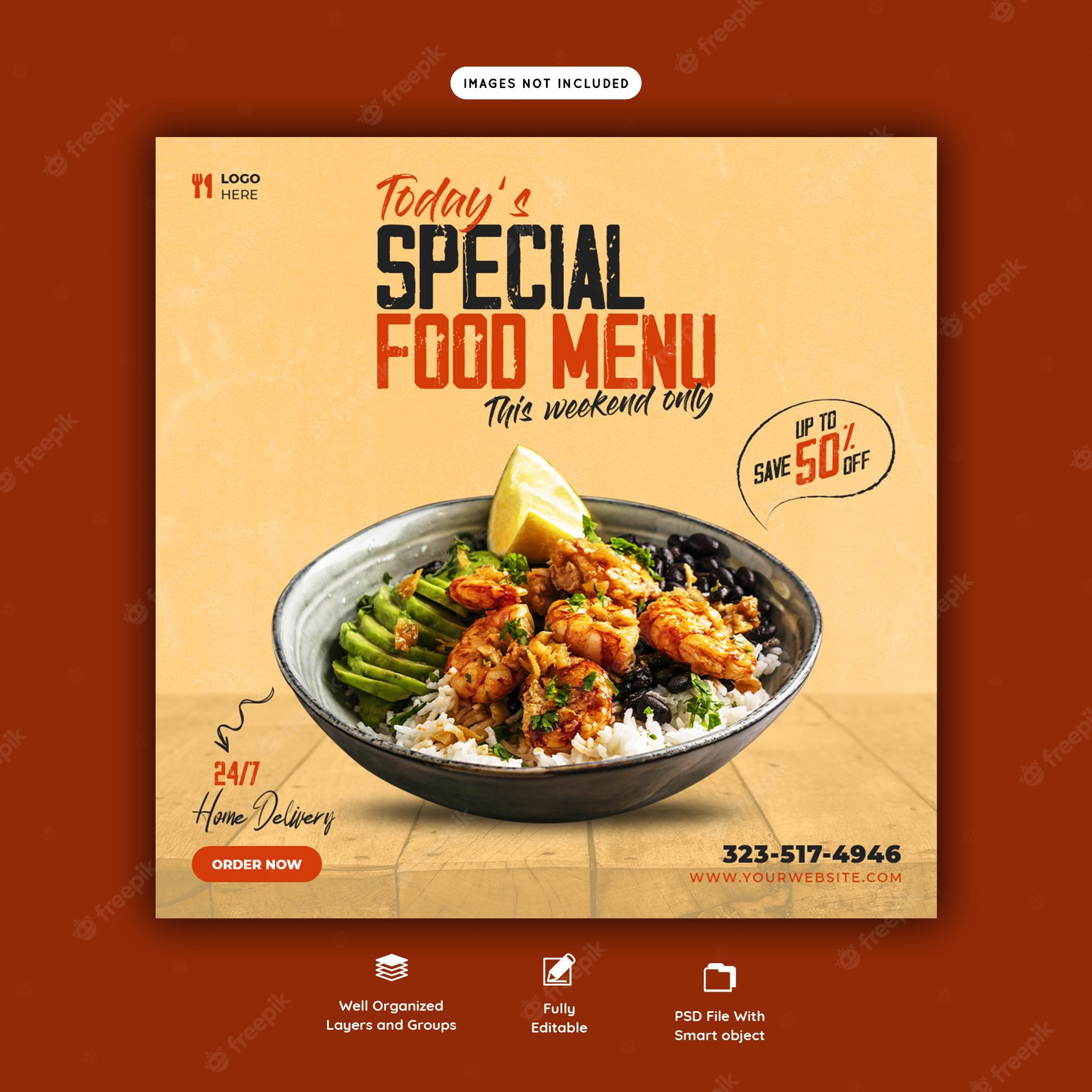 Detail Food Poster Template Nomer 50