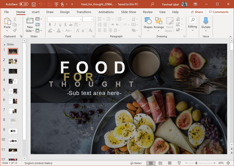 Detail Food Powerpoint Template Nomer 7