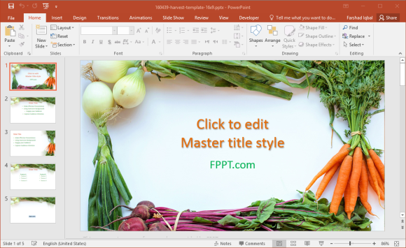 Detail Food Ppt Template Nomer 33