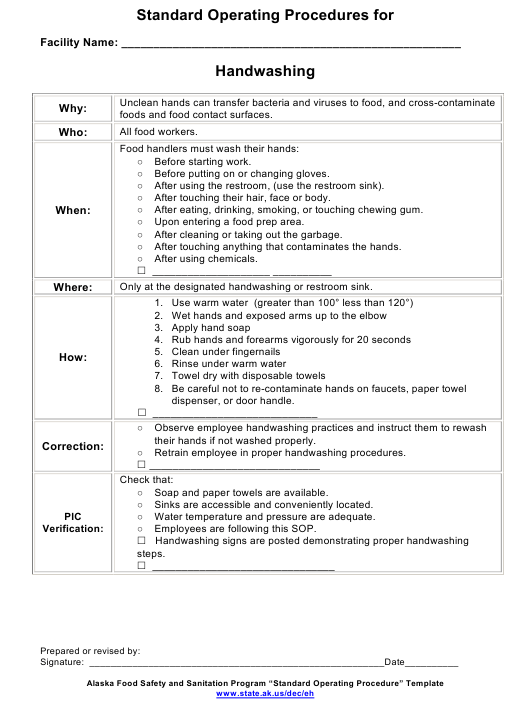 Detail Food Safety Sop Template Nomer 14