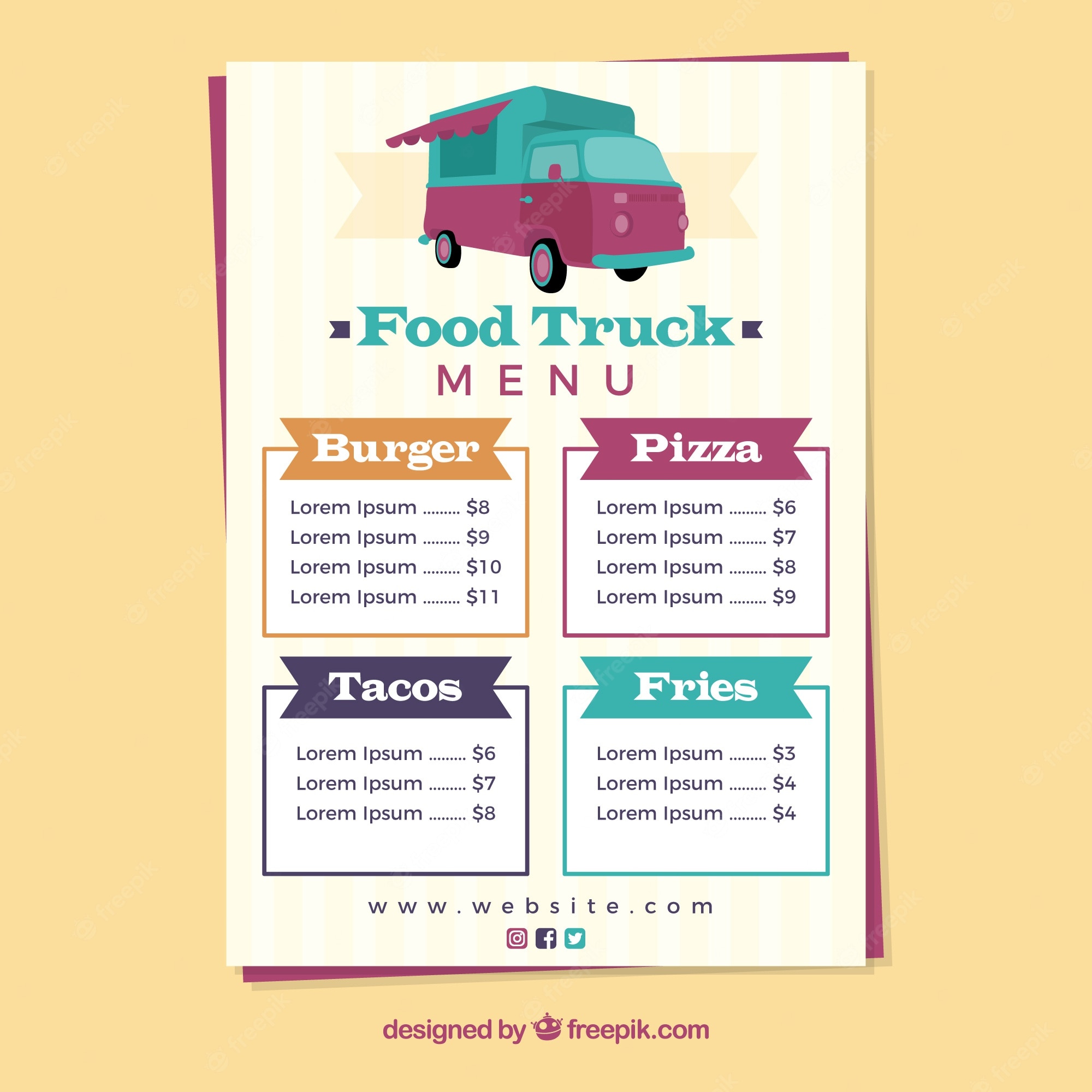 Detail Food Truck Template Free Nomer 48