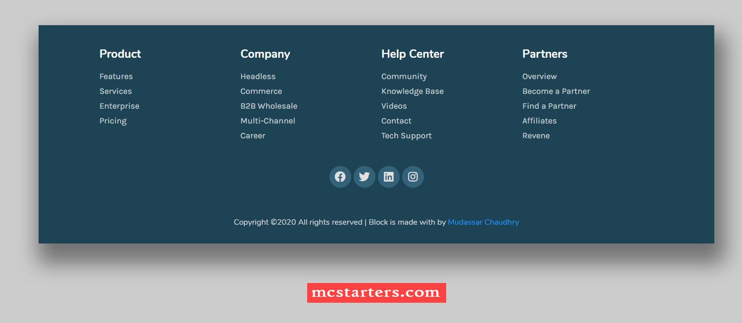 Detail Footer Template For Elementor Nomer 12