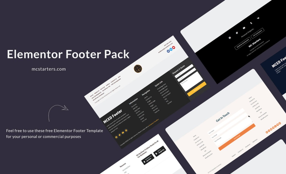 Detail Footer Template For Elementor Nomer 22