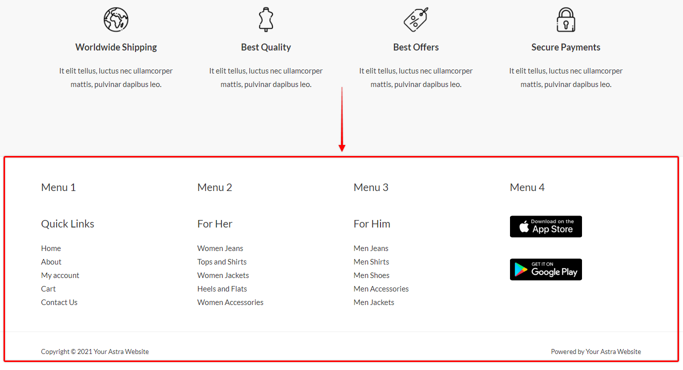 Detail Footer Template For Elementor Nomer 23