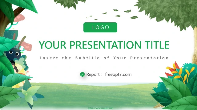 Detail Forest Powerpoint Template Nomer 21