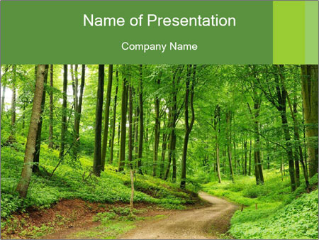 Detail Forest Powerpoint Template Nomer 31