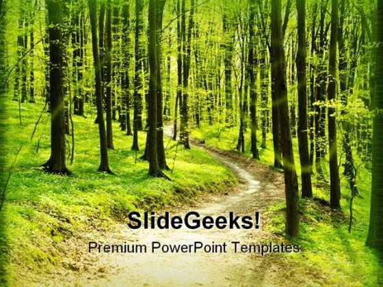 Detail Forest Powerpoint Template Nomer 46