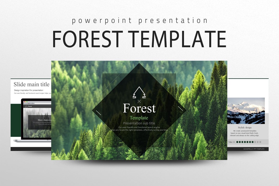 Detail Forest Powerpoint Template Nomer 8