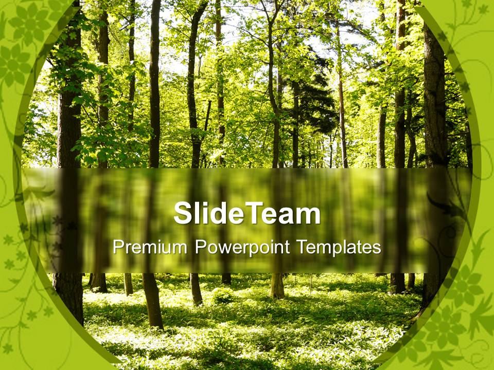 Detail Forest Powerpoint Template Nomer 9