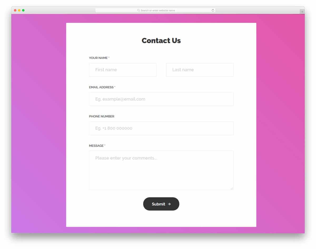 Detail Form Css Template Nomer 21