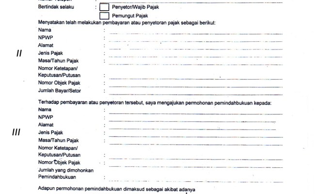 Detail Form Pindah Buku Pajak Nomer 15