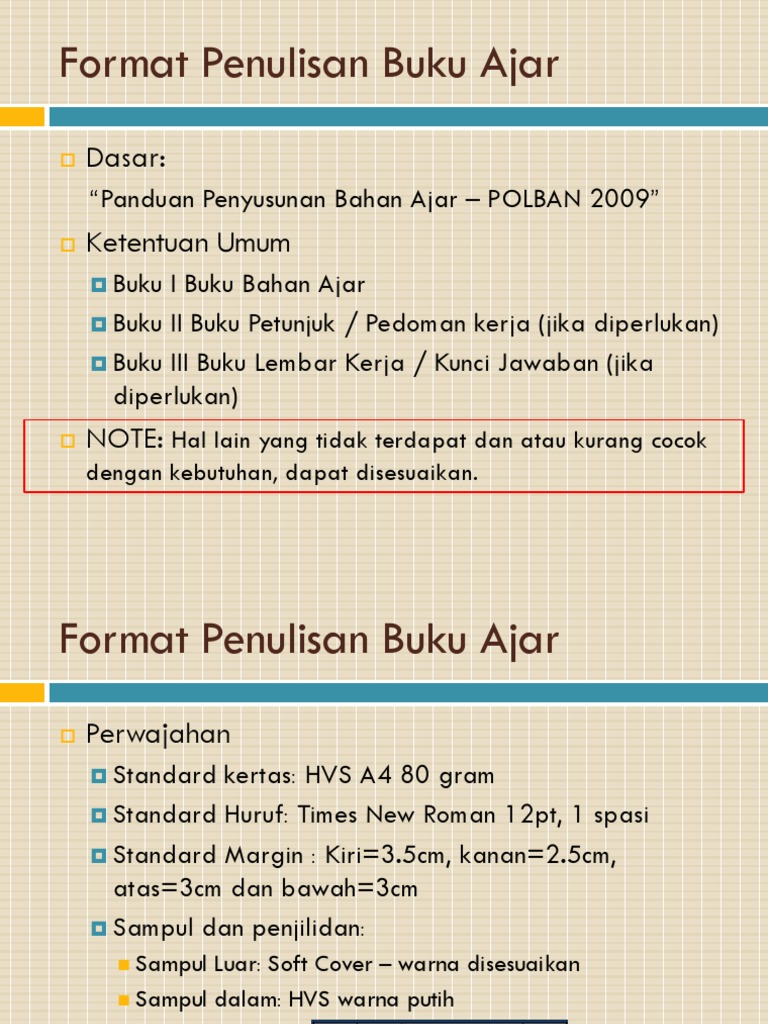 Detail Format Buku Ajar Nomer 24