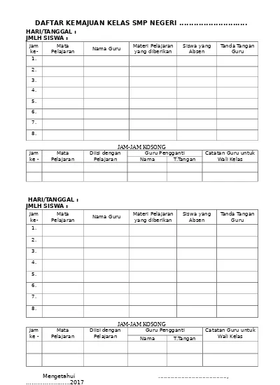 Detail Format Buku Harian Nomer 45