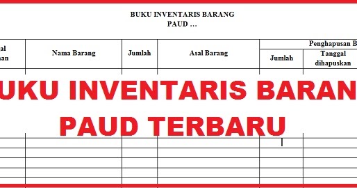 Detail Format Buku Inventaris Barang Nomer 24