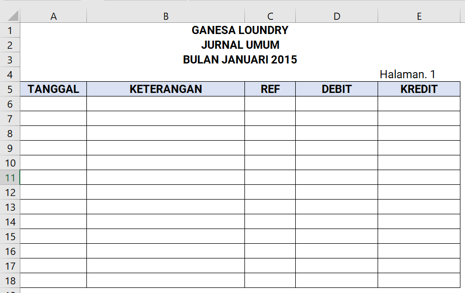 Detail Format Buku Jurnal Umum Nomer 55