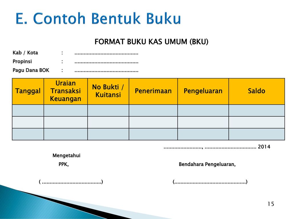 Detail Format Buku Kas Nomer 45