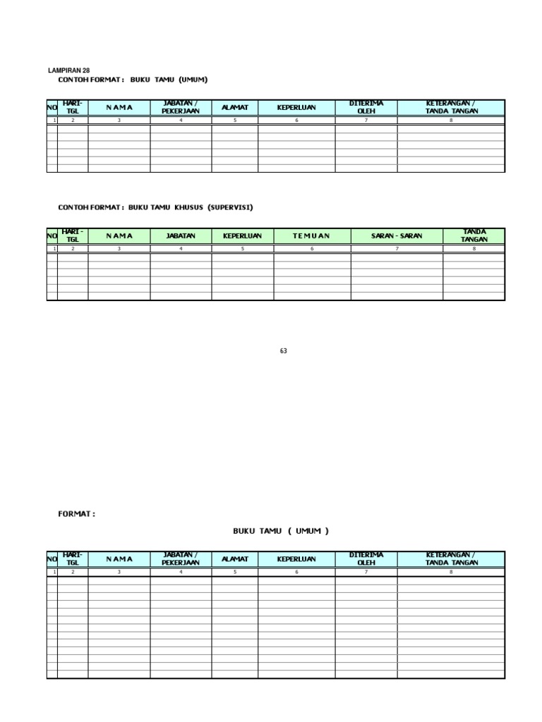 Detail Format Buku Kunjungan Perpustakaan Nomer 54