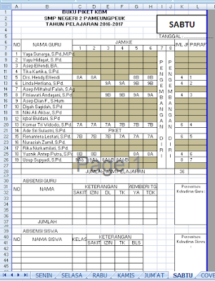 Detail Format Buku Piket Harian Guru Doc Nomer 23