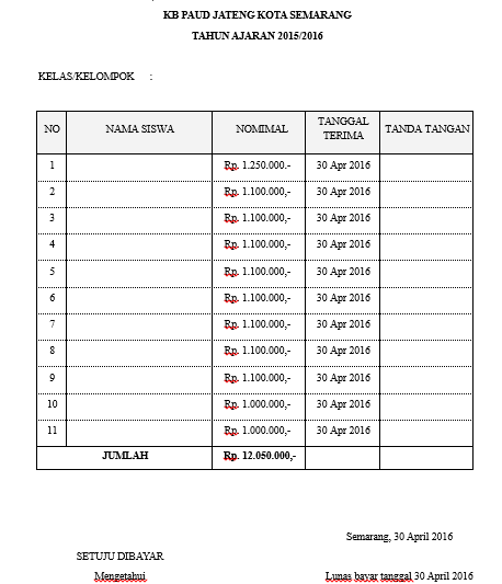 Detail Format Buku Tabungan Anak Tk Nomer 18