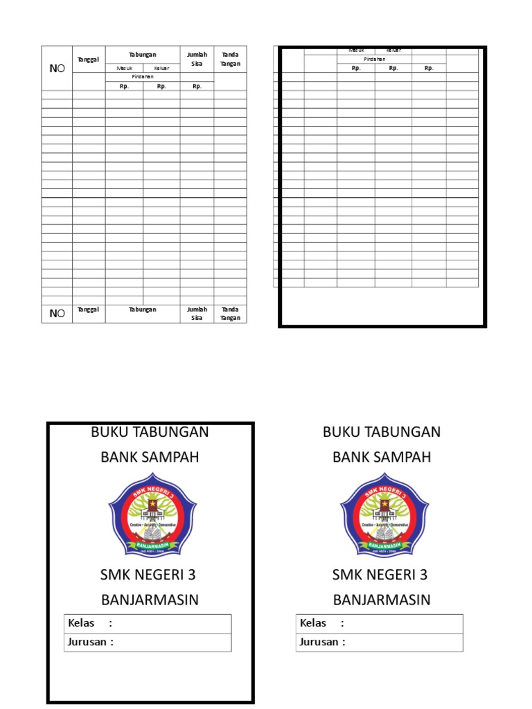 Format Buku Tabungan Bank - KibrisPDR