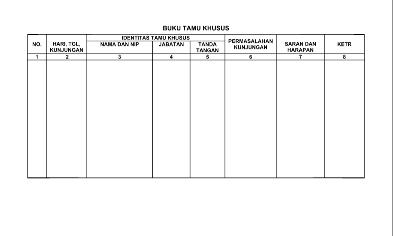 Detail Format Buku Tamu Nomer 19