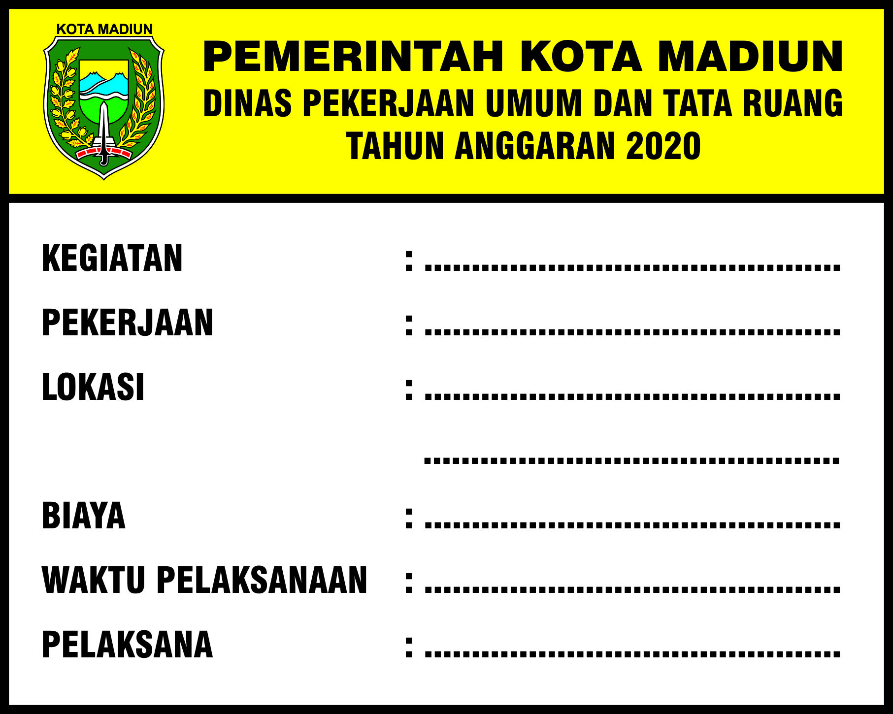 Detail Format Papan Nama Proyek Nomer 2