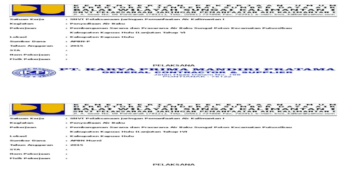 Detail Format Papan Nama Proyek Nomer 46