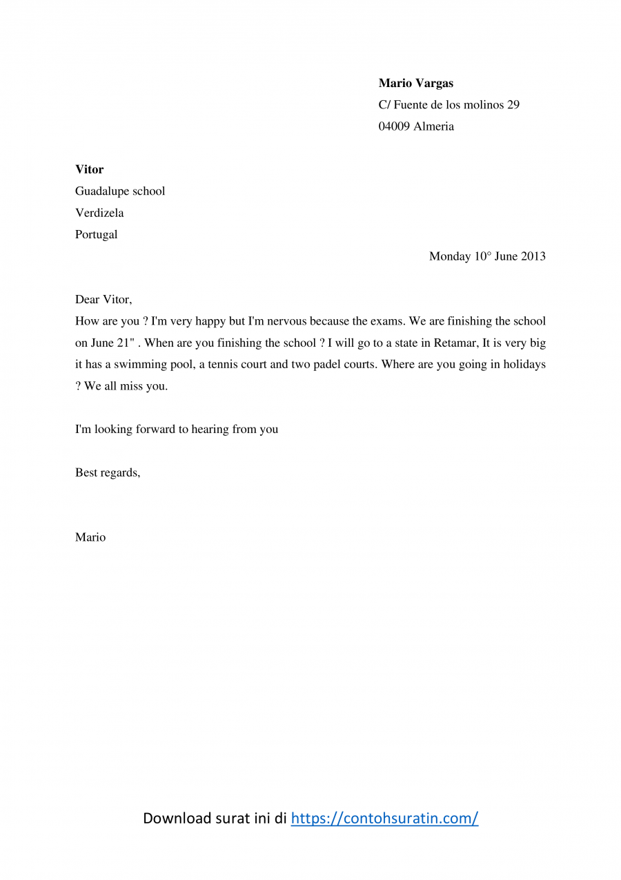 Detail Format Surat Bahasa Inggris Nomer 13